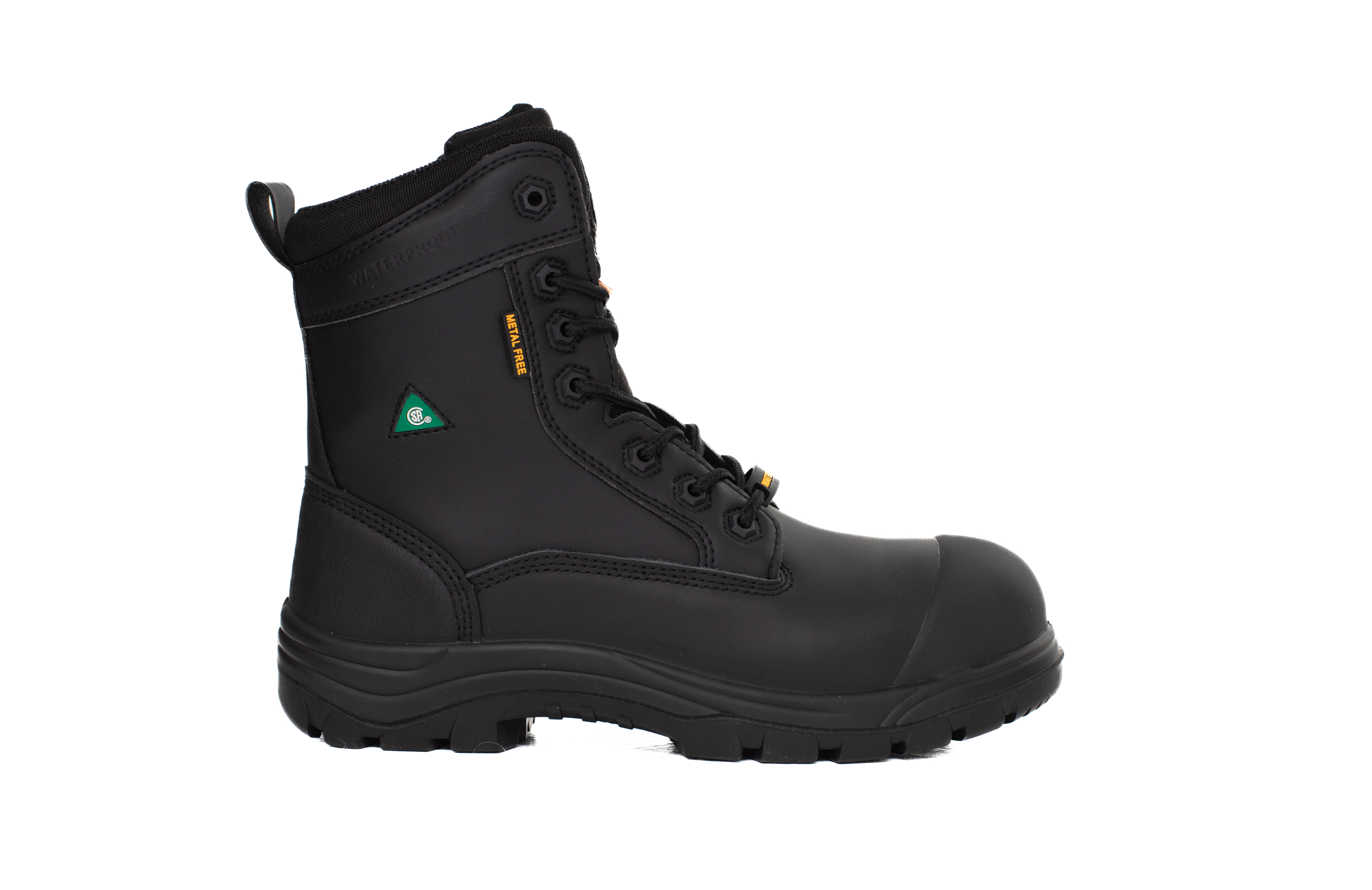 CSA Superior men's tall safety boot Canada waterproof composite toe black