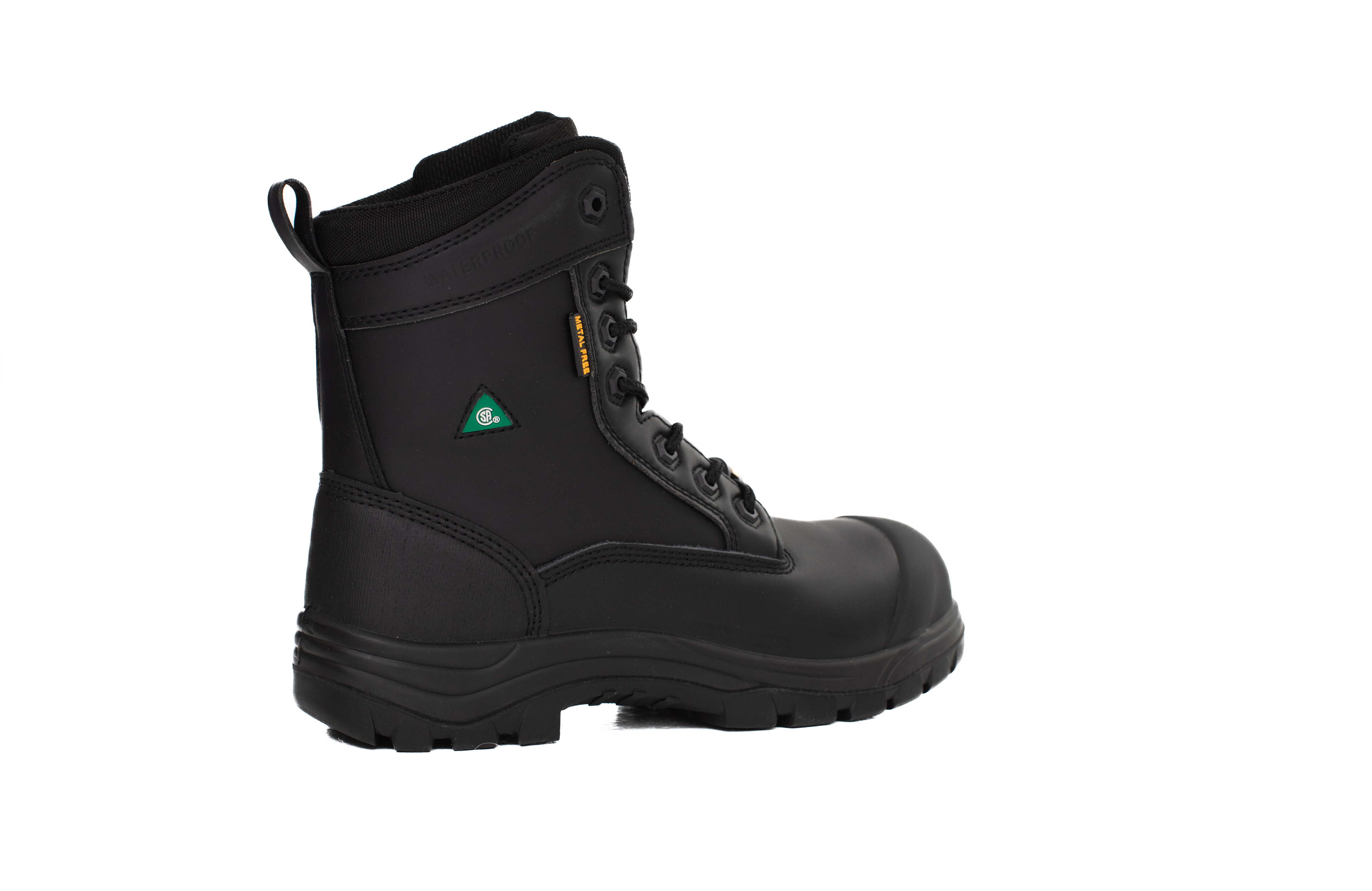 CSA Grade 1 tall safety boot Canada wide fit black construction