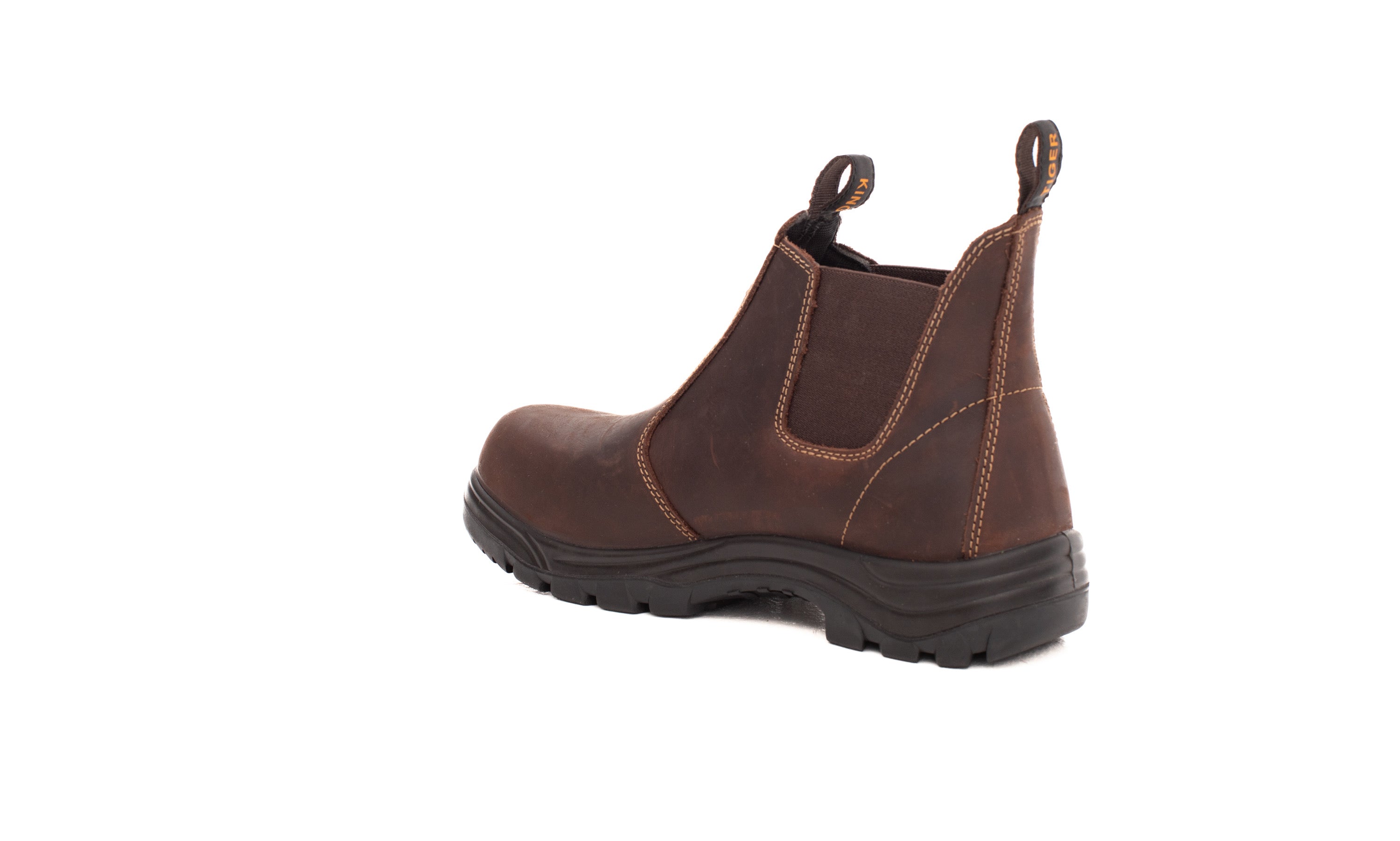 ESR rated women's Chelsea safety boot Canada comfortable long shifts brown