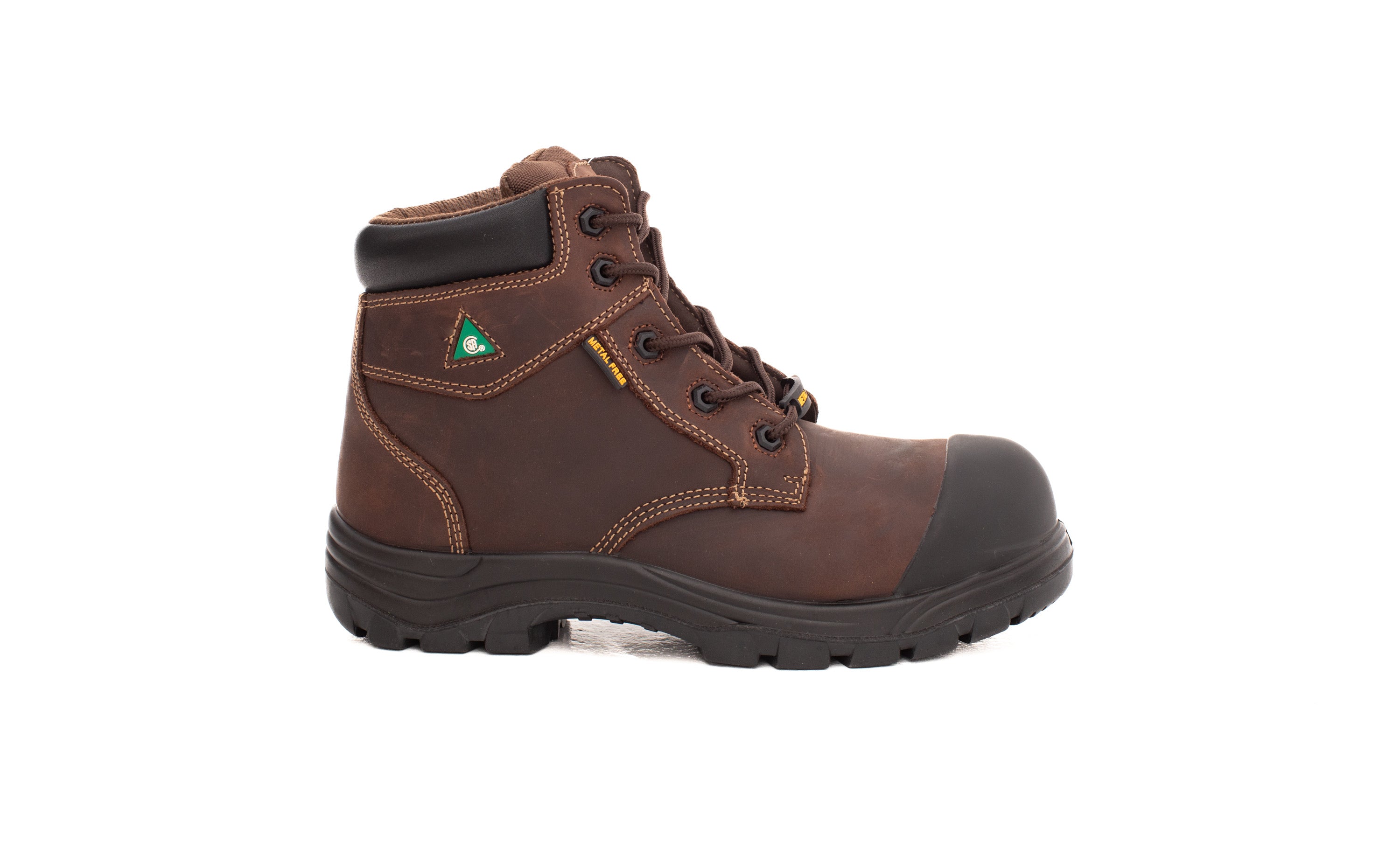 CSA Jasper men's Chelsea safety boot Canada lightweight slip resistant brown