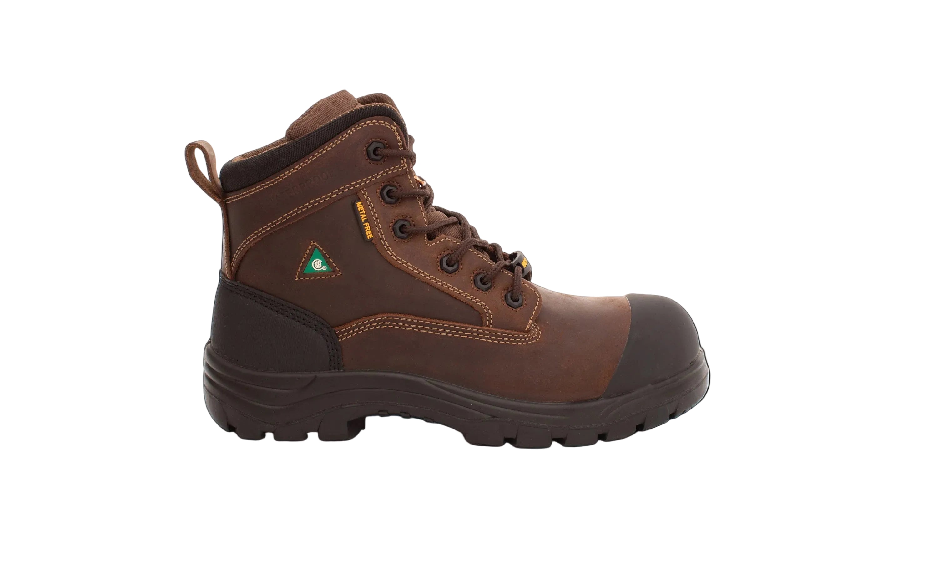 CSA Niagara Men safety boot Canada lightweight waterproof brown lace-up