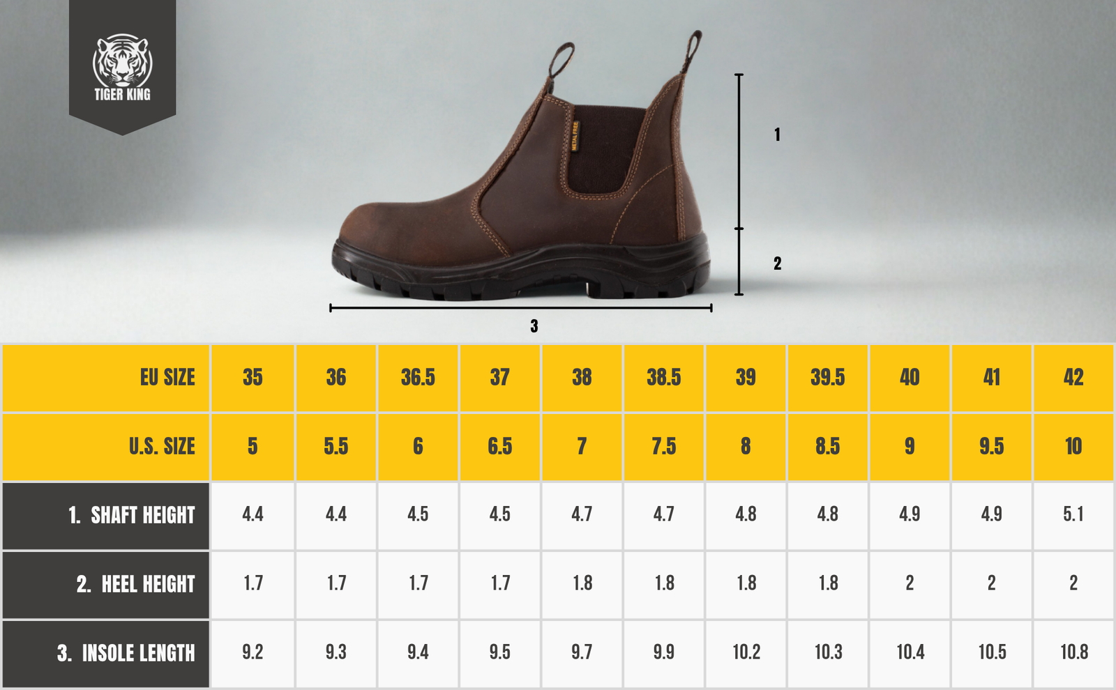 Jasper Women Size Measurement Chart